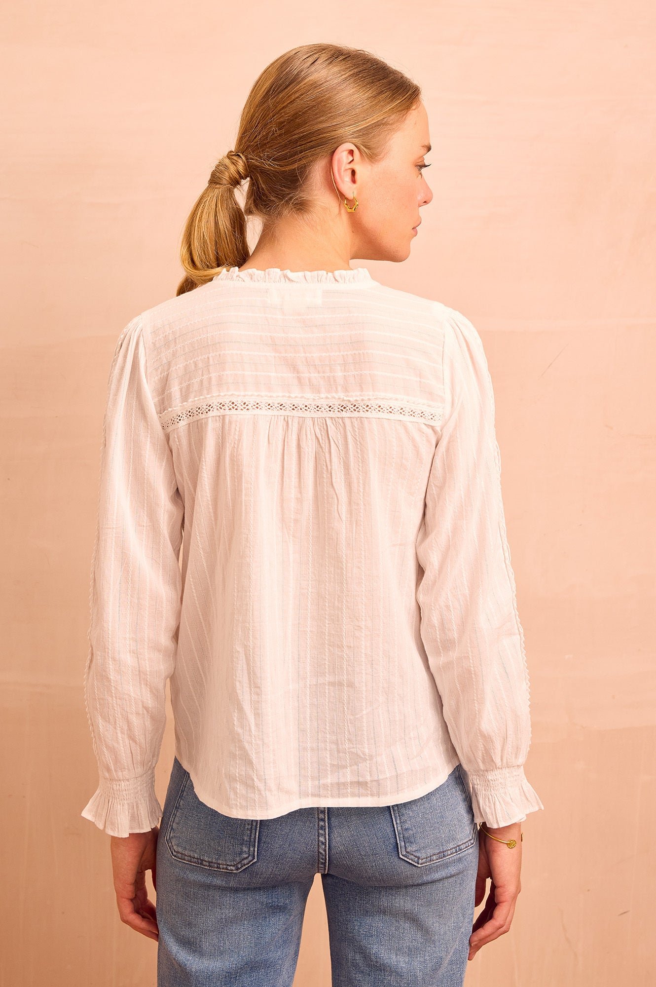 Vienna Long Sleeve Blouse | White - Image 7