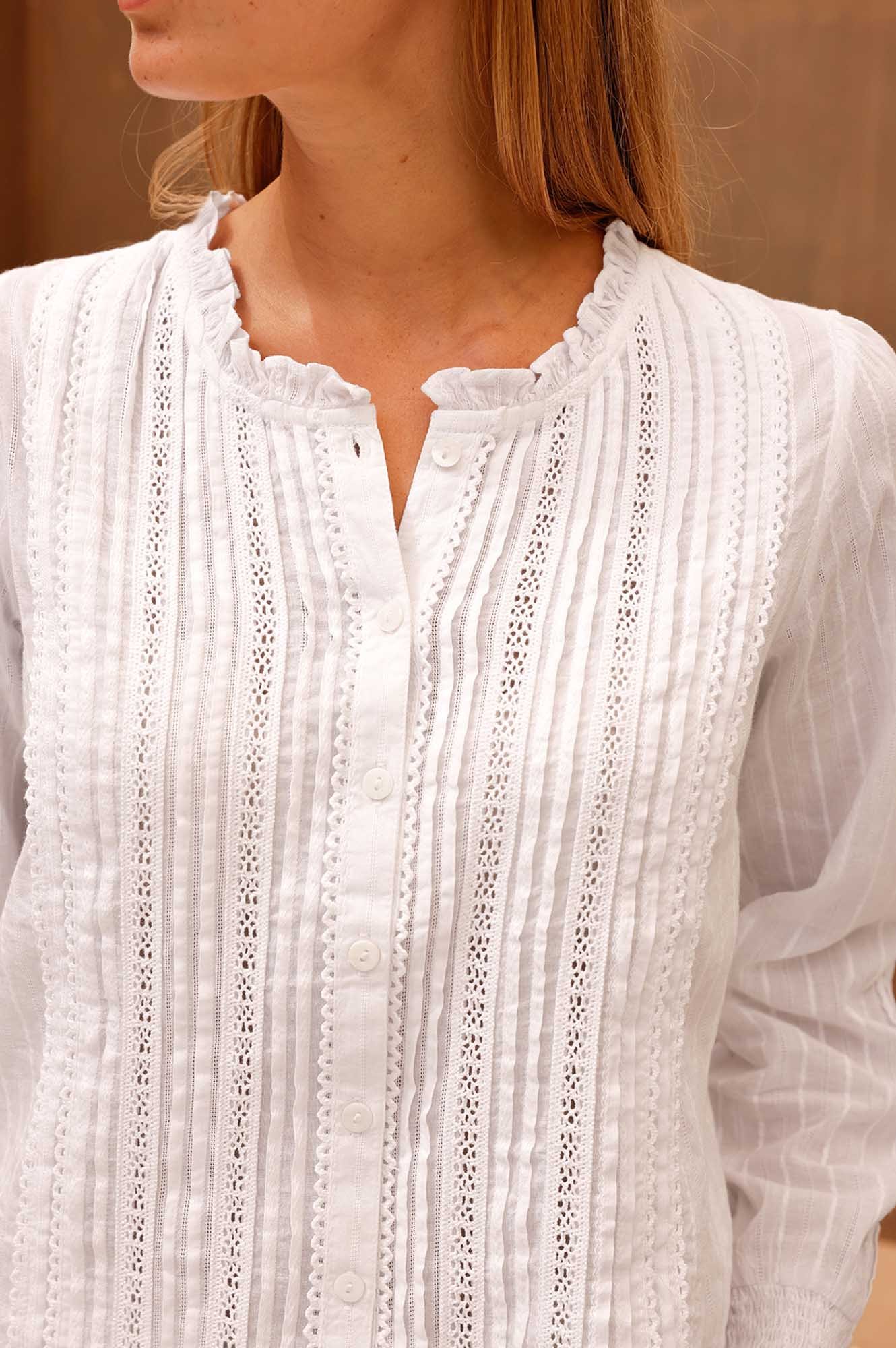 Vienna Long Sleeve Blouse | White - Image 3