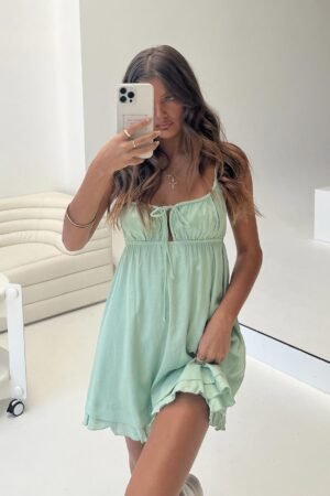 Empress Of Love Mini Dress Sage